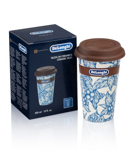 Taza de viaje De'Longhi Taza térmica Flower DLSC064 Azules Flores - PB5-64813